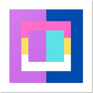 MInimal Color block Squares Posters and Art